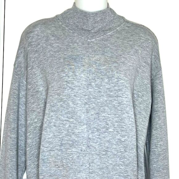 ATHLETA "APOLLO" GRAY KNIT FLEECE TOP KANGAROO POCKET SIZE XXS - Picture 4 of 12